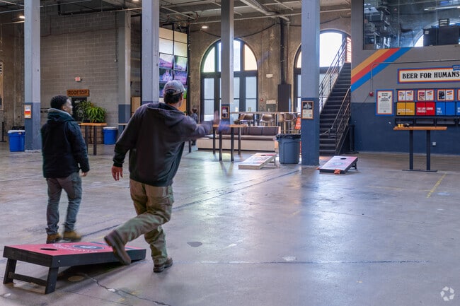 Rhinegeist Brewery is the spot for handmade brews and a game of cornhole.