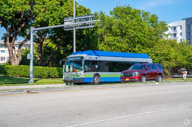 Public transportation by Miami-Dade Public Transit on Fountainbleu Blvd.