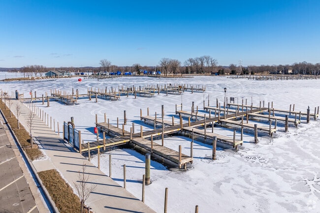Lakeside Park in Fond du Lac has many boat docks for the summer season.