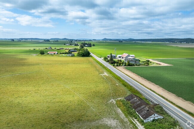 Gorgeous mountains and open fields surround Bay View, south of Bellingham.