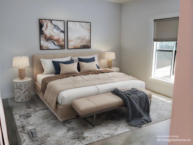 Bedroom (virtually staged)