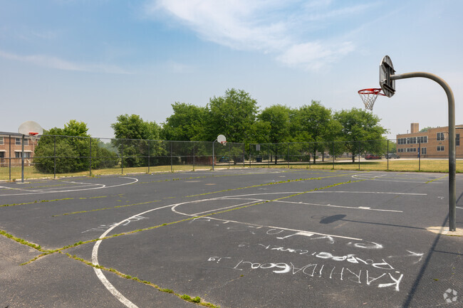 Turner-Drew Language Academy basketball courts, Chicago, IL.