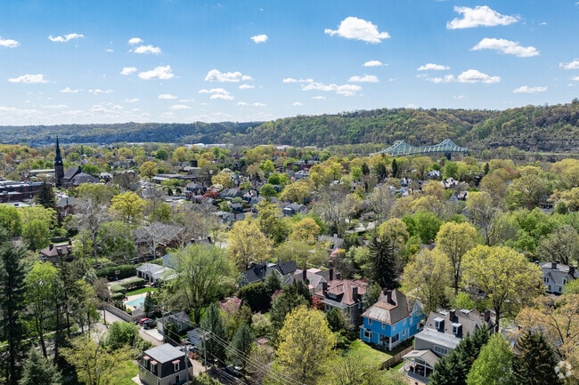 The Ohio River flows near the beautiful neighborhood of Sewickley.