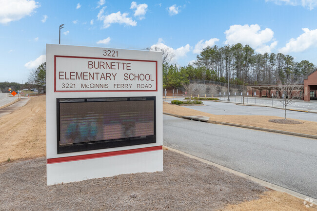Burnette Elementary School can be found at 3221 McGinnis Ferry Road.