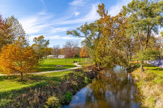 The Iroquois River runs through the city of Rensselaer.