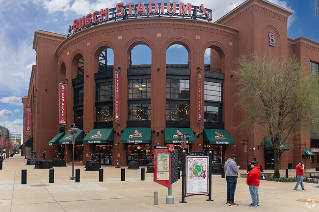 Catch Cardinals at Busch Stadium near Peabody Darst-Webbe neighborhood.