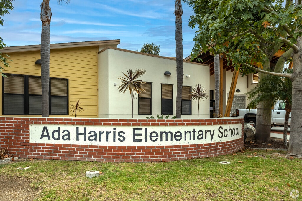 The monument of the Ada W. Harris Elementary in Encinitas.
