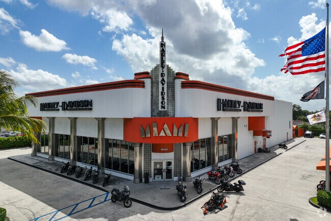 One of the largest Harley-Davidson stores is located in Miami's Sierra Mirada neighborhood.
