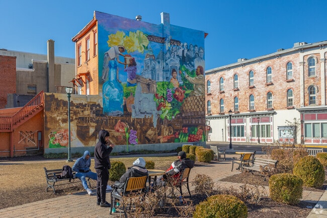 Murals line the downtown district of Bridgeton, bringing color to all walks.