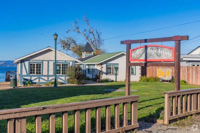 Lucerne's Harbor Village Artists have a small community area adjacent to the harbor.