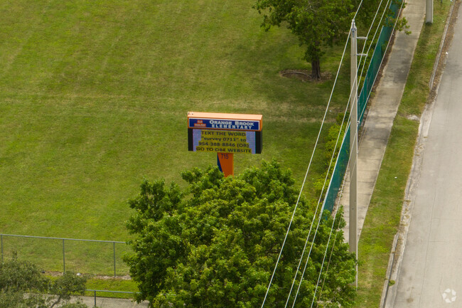 Orange Brook Elementary School Signage Inside the field