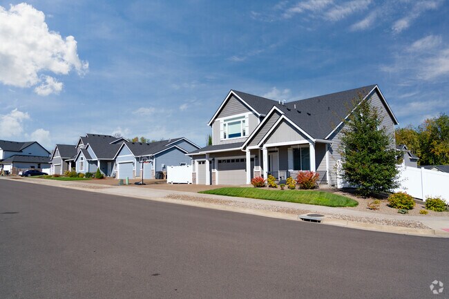 Craftsman inspired homes are common throughout Millersburg with front porches allowing residents to take in the day.