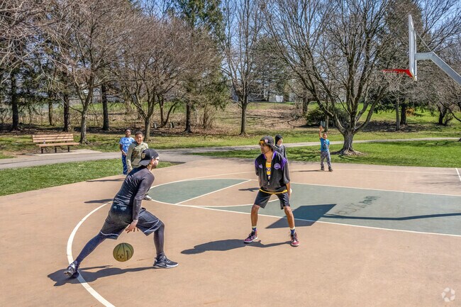 The children of Parkview enjoy playing basketball at Strawberry Farms Park.