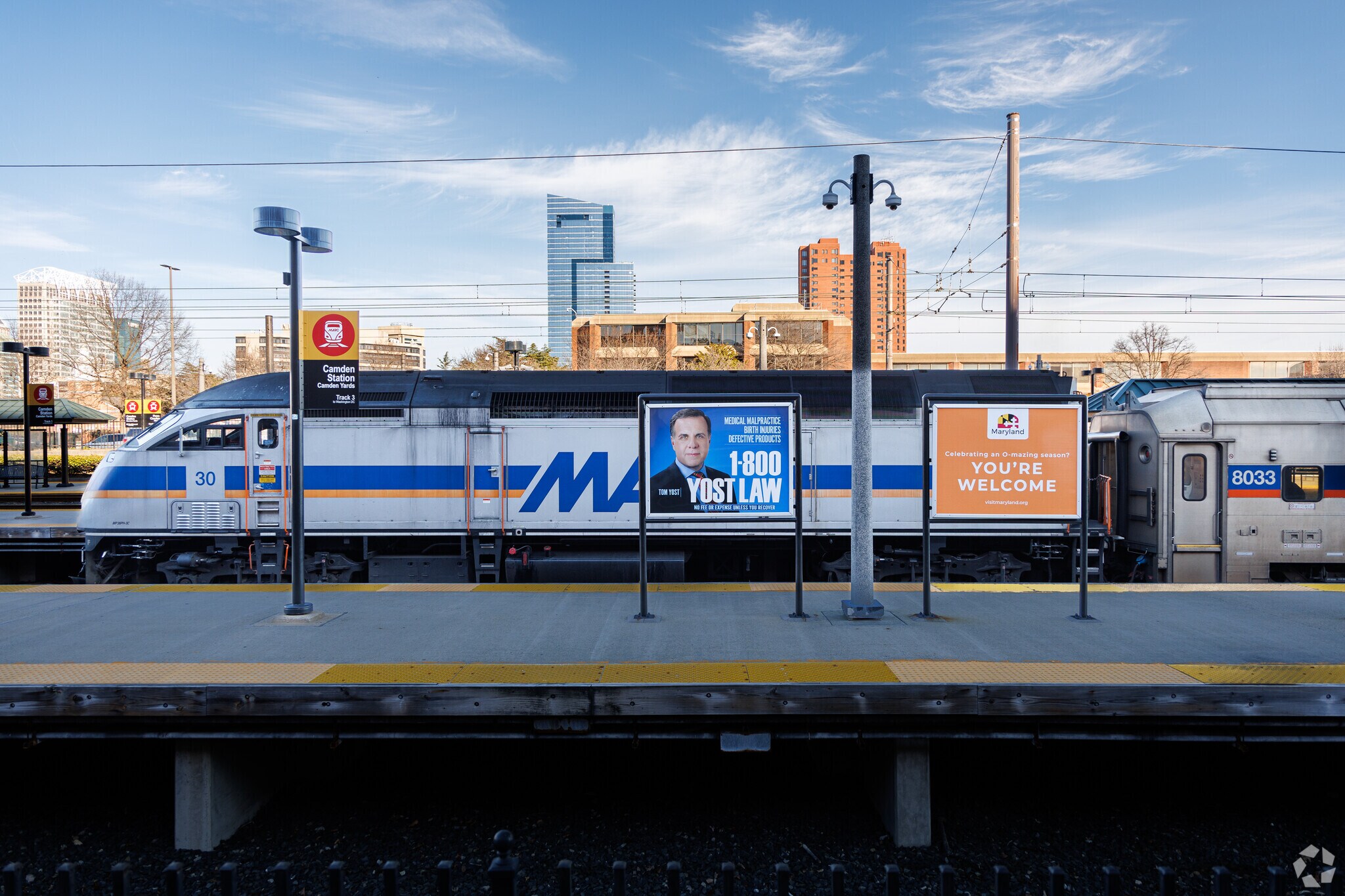 Easily travel from Otterbein and Baltimore to DC and further South using the MARC train.