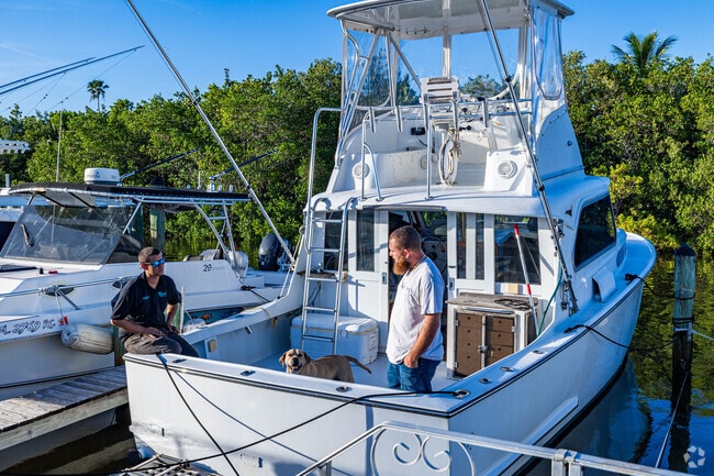 Boats prepare to launch at Village Marina on Torpey Road in St. Lucie Village.