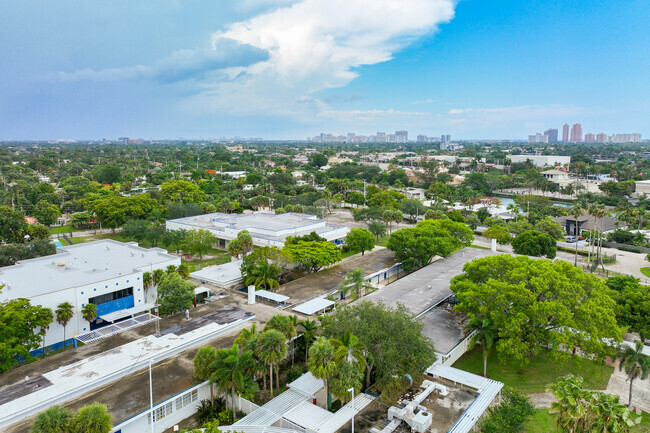 Bird's eye view of Bennett Elementary School in Ft Lauderdale, FL.