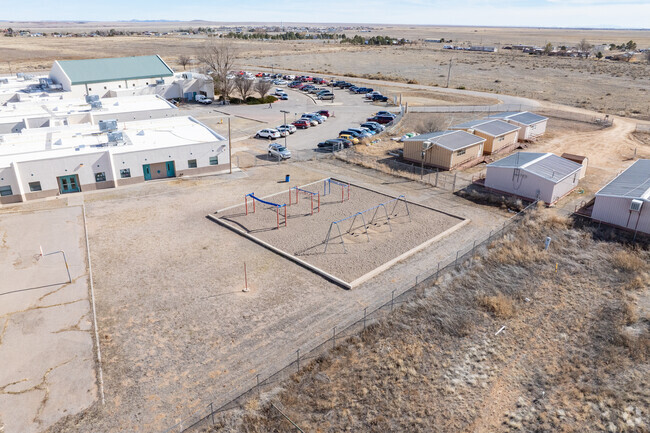 The swing sets at Moriarty Elementary.