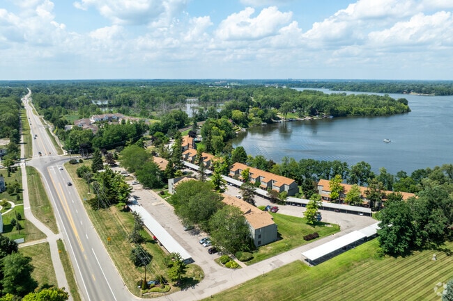 Residents enjoy great water views and easy access to Ford Lake for recreation.