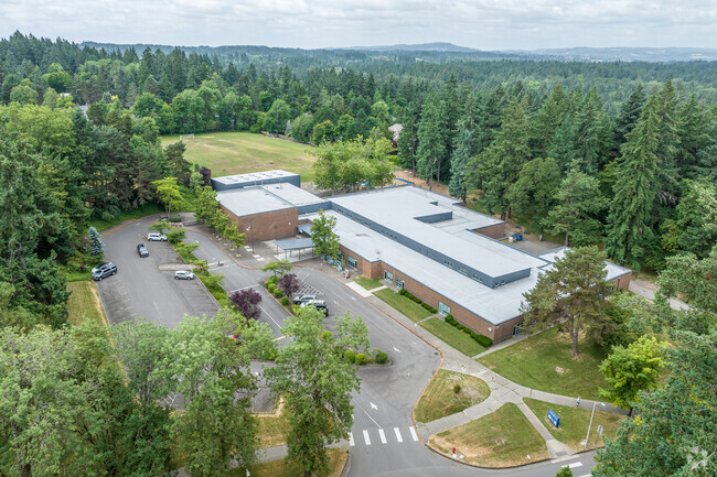 An Aerial View of Westridge Elementary School in Lake Oswego.