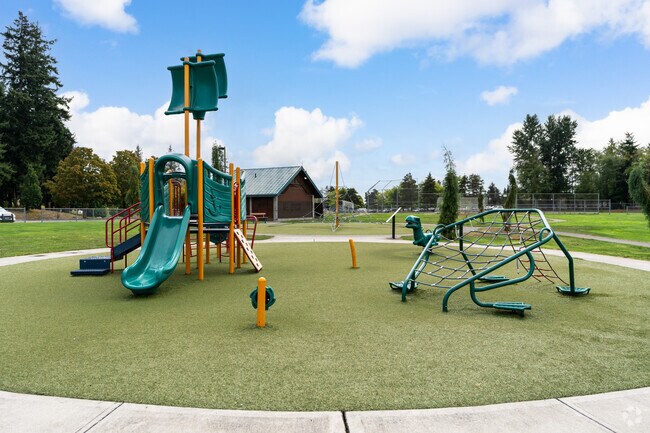 There is an exciting playground for children at the Walter E. Hall Park in Everett.