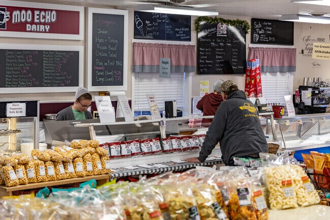 Stonycreek Township residents grab bulk items at Moo Echo Dairy in Somerset Township.
