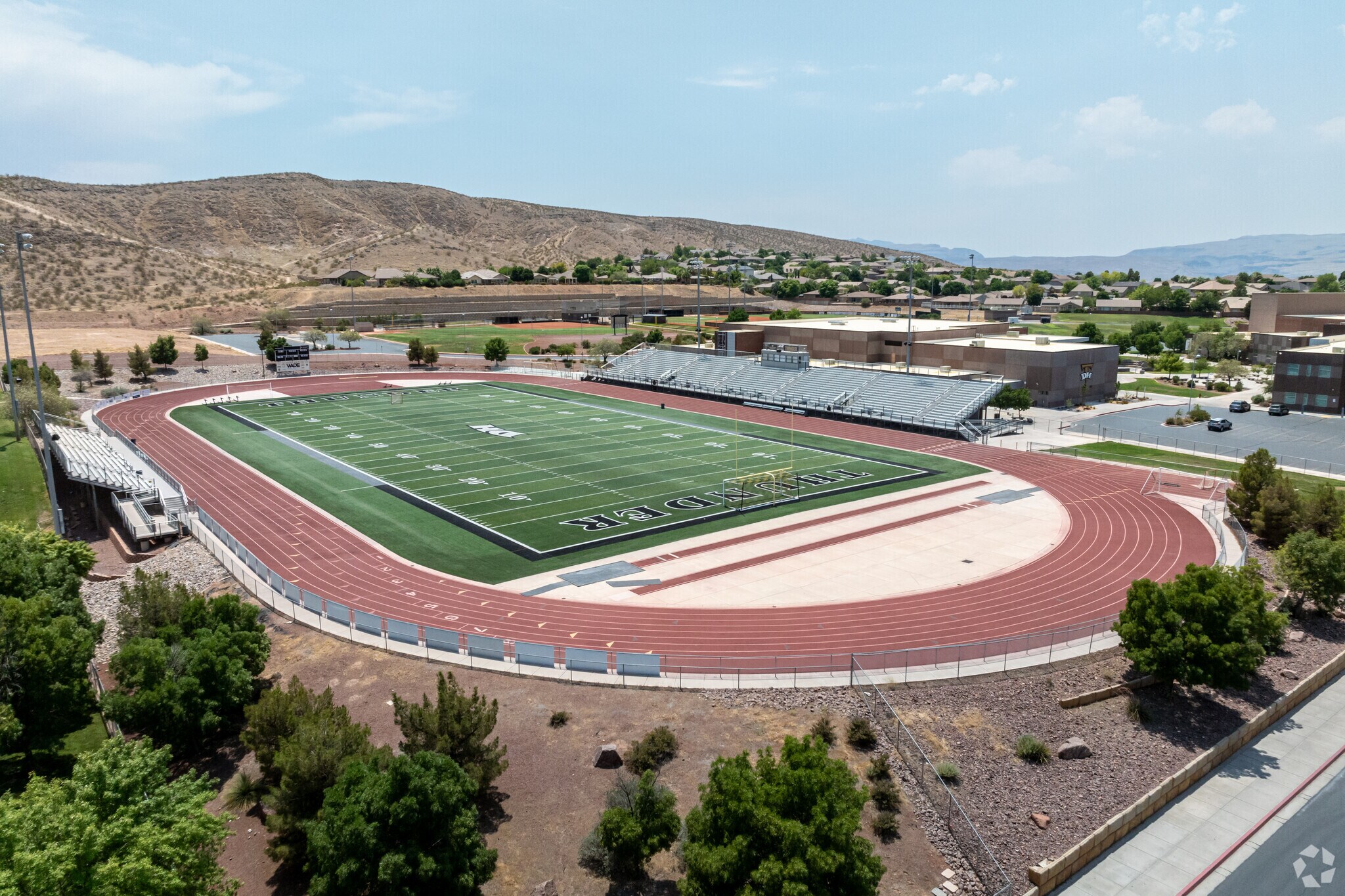 Students at Desert Hills High School can enjoy the full-size track and field.