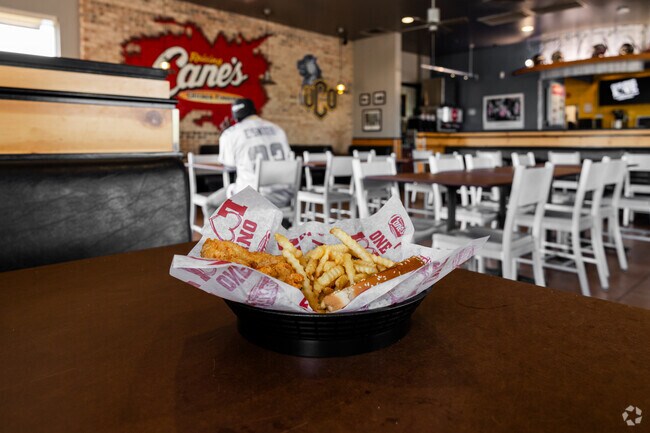 Stop by Raising Cane's near Meadow Lakes Park for a bite to eat.