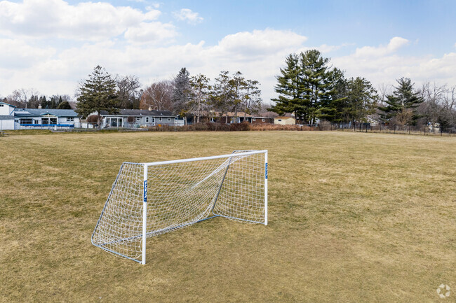 The field behind Windsor Elementary School has a large open space, with room to play soccer.