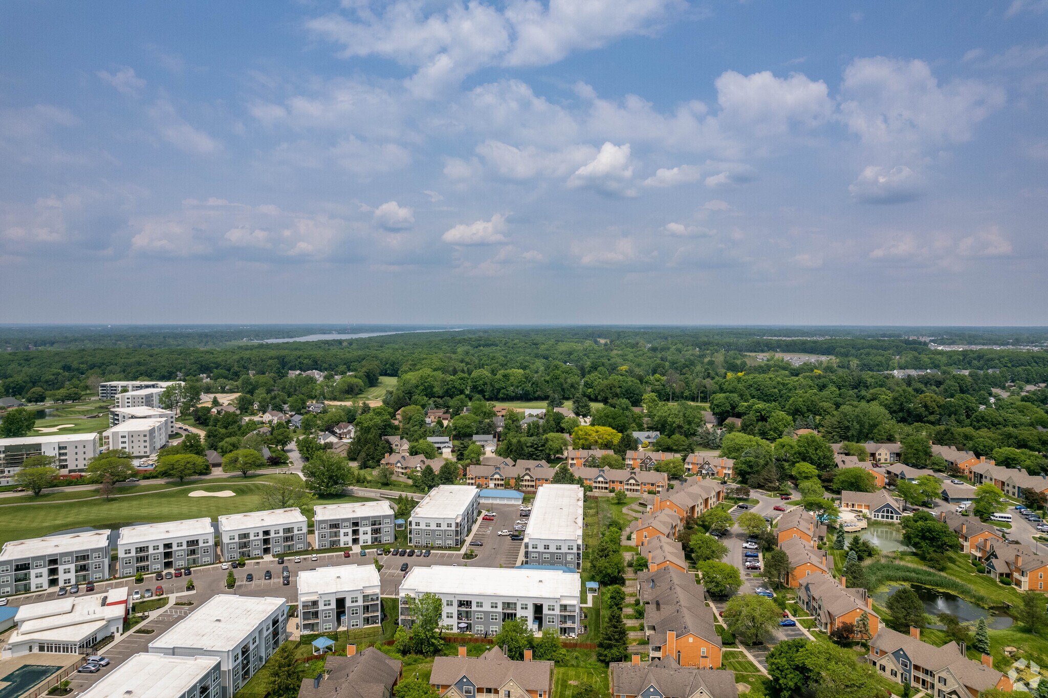 Highpointe Residences spans across nine buildings and is surrounded by greenery.