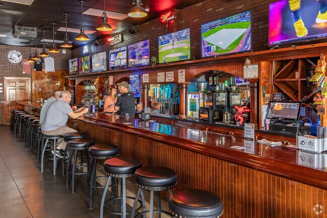 Linksters Tap Room bar area is a warm friendly place with pool tables and darts in Vamo.