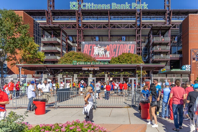 You can walk or ride your bike from Greenwich to Citizens Bank Park, home of the Phillies.