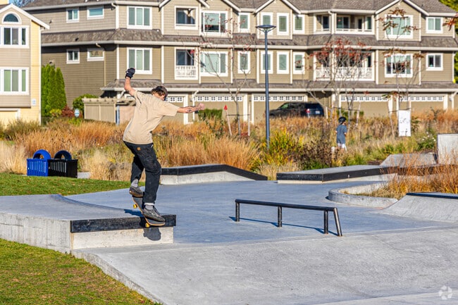 The parks in the Chase Lake neighborhood are well loved and used year round by residents.