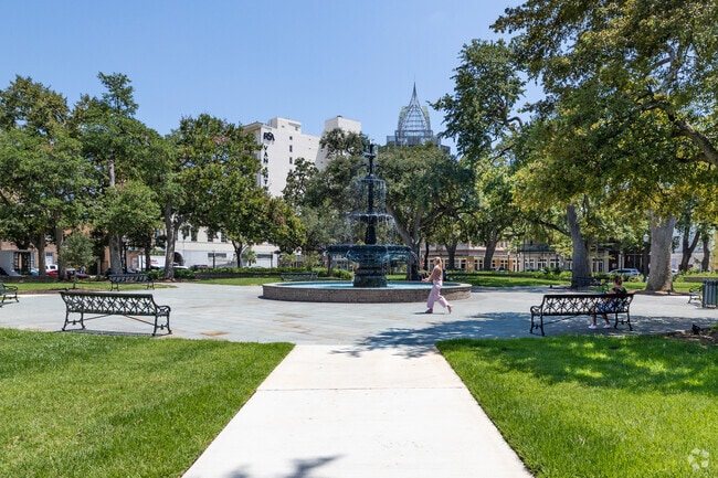 Downtown Mobile residents enjoying milling about in one of the many parks and squares.