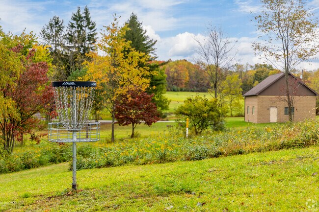 The disc golf course at West Hills Community Park is a very popular attraction for locals.