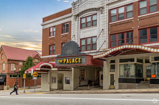 The historic Palace Theatre in Greensburg hosts concerts and live events.