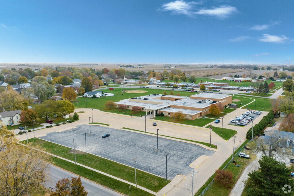 An elevated view of Orion Middle School.