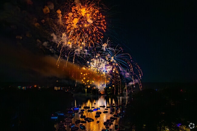 The Portage Lakes fireworks display is the largest privately funded display in Northeast Ohio.