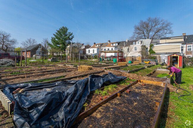 Preparing for spring at the 12th & Brandywine Urban Farm in 11th St. Bridge.