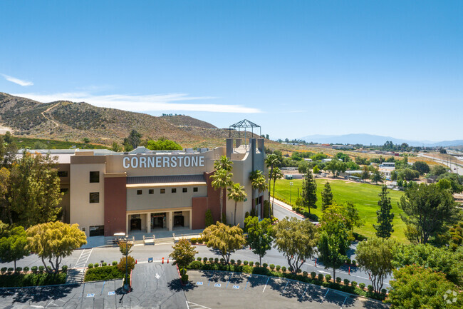 Cornerstone Christian School's campus is set against the hills in Wildomar.