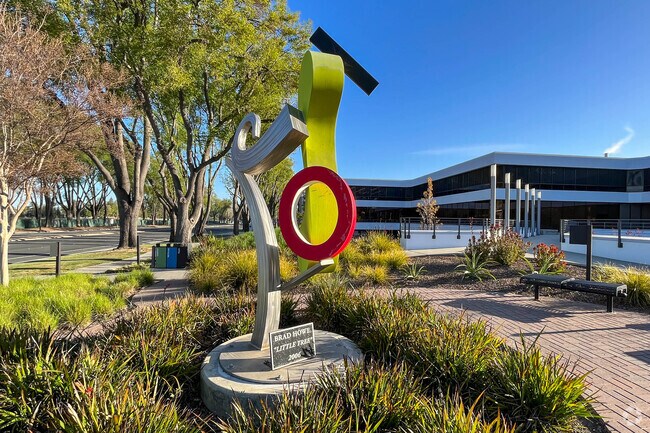 Enjoy public art, such as Brad Howe’s "Little Tree" on Stevens Creek Blvd in Downtown Cupertino.