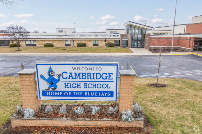 Cambridge High School has a B rating according to Niche.