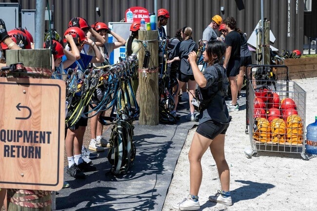 The Forge near Waterfall Glen, has many fun and challenging adventures to explore.