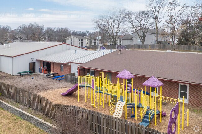 The playground at Martin Luther Academy is a private Lutheran elementary