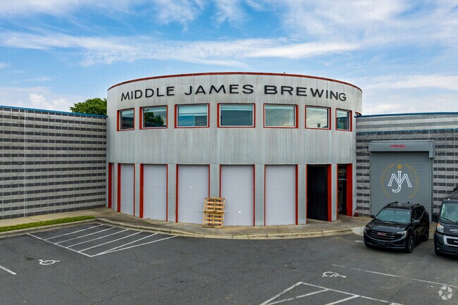 The unique Middle James Brewing Company in Pineville, NC.