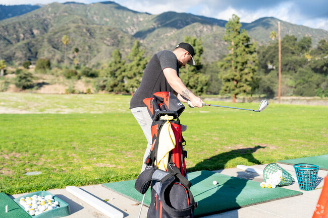 Feel free to grab a bucket of balls and hit the Eaton Canyon driving range.