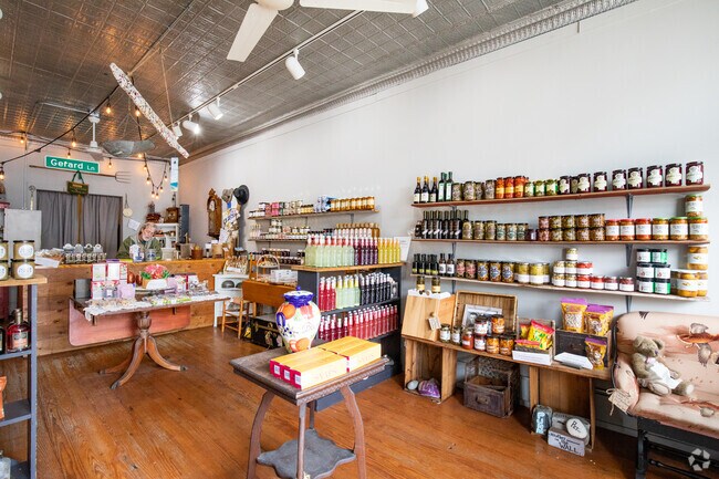 About Food is a market in Southold that offers an impressive selection of local products.