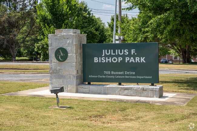 Bishop Park is located just outside of downtown Athens.