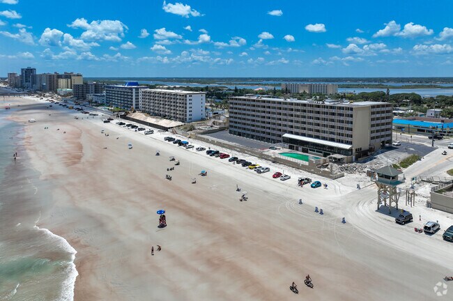 The skyline of Daytona Beach shores overlooking Port Orange behind.