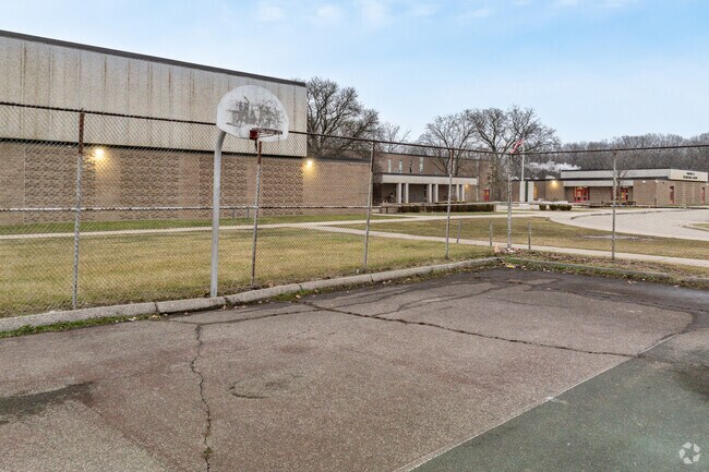 Thompson K-8 International Baccalaureate Academy basketball courts.