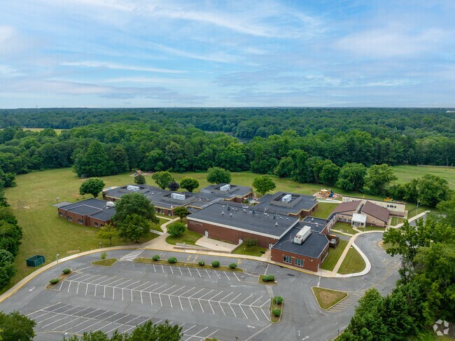 Aerial view of C. Richard Applegate Elementary School.